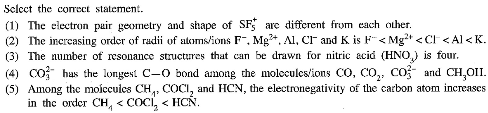 AL 2021 Chemistry Unit 2 Question 8