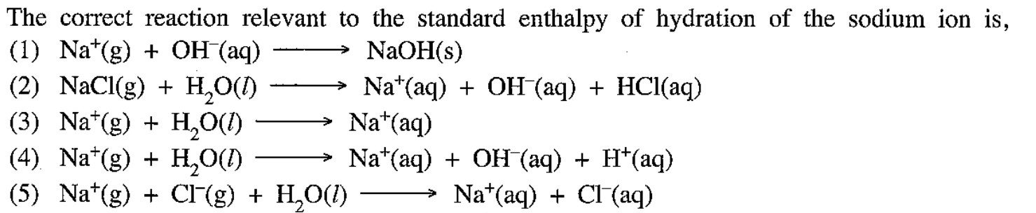 AL 2021 Chemistry Unit 5 Question 19